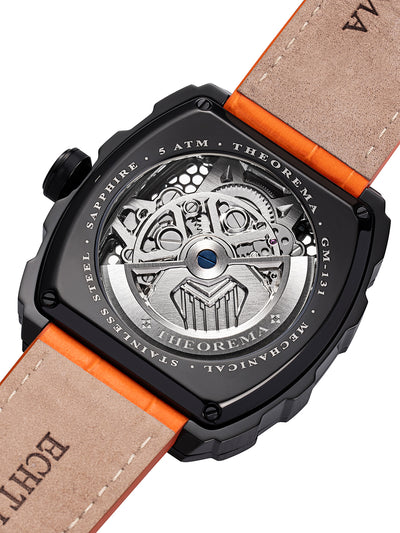 Singapore Theorema - GM-131-8 | Orange | Automatic Skeleton Watch