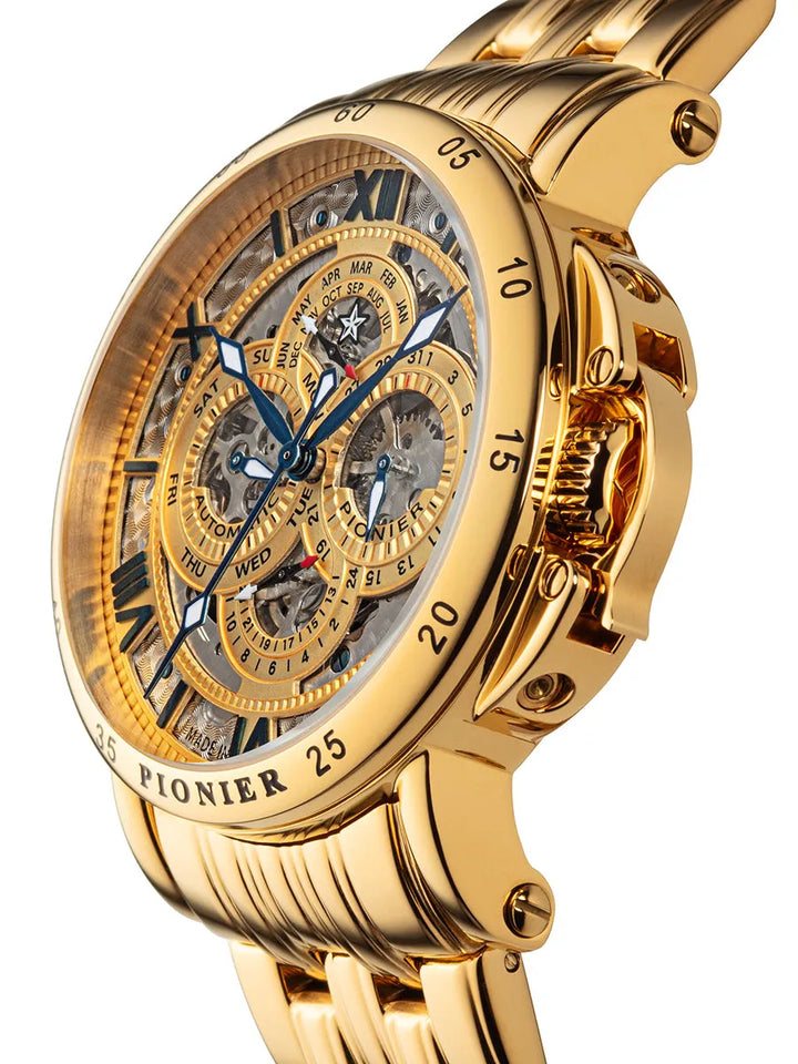 ISHIHARA 18KGP GMT クォーツ 腕時計 ゴールド 金 オクタゴン Freedom 60 GMT 40mm Bronze Limited Edition | NORQAIN Swiss Made