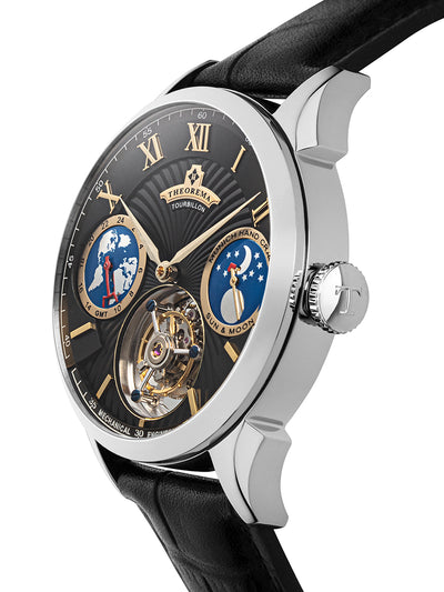 Limited Edition. Lugano Tourbillon by Theorema Germany - GM-904-2 |Silver|