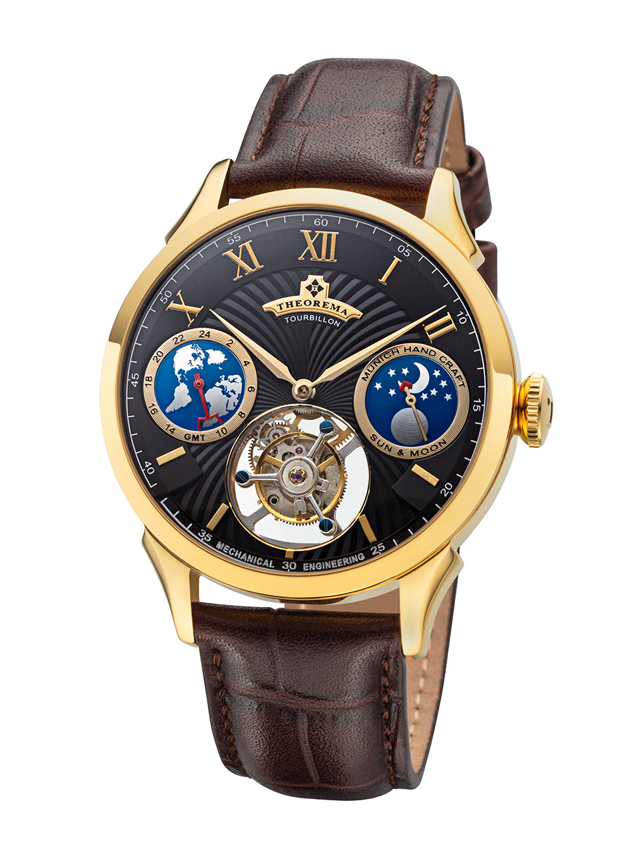 Limited Edition. Lugano Tourbillon by Theorema Germany - GM-904-4 |Gold|