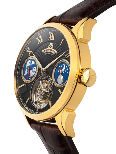 Limited Edition. Lugano Tourbillon by Theorema Germany - GM-904-4 |Gold|