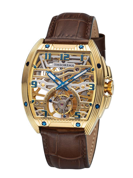 At 6 o’clock, the dial opens completely to reveal the co-axial tourbillon cage. This aperture is framed by a ring engraved “CO-AXIAL TOURBILLON,” serving as both technical declaration and visual frame.