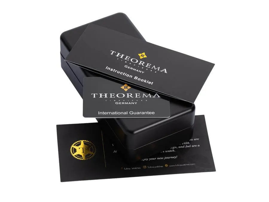 Original Theorema black box with booklet, guarantee, and thank you cards.