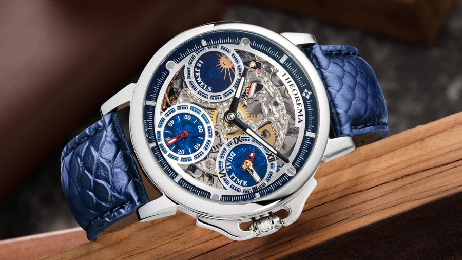 Made in Germany Buenos Aires Theorema a mechanical skeleton watch with dual time function