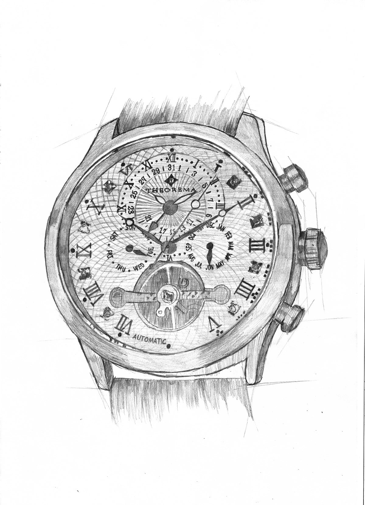 Hand drawing sketch of the collection Damascus by Theorema Germany