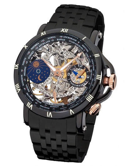 Sao Paulo Theorema dual-time watch with skeletonized dial see through.