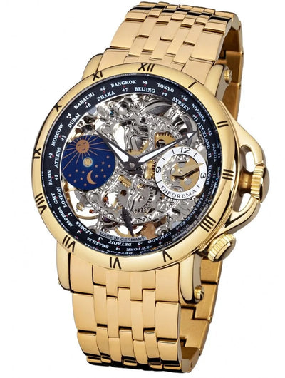 Sao Paulo Theorema dual-time watch with skeletonized dial see through.