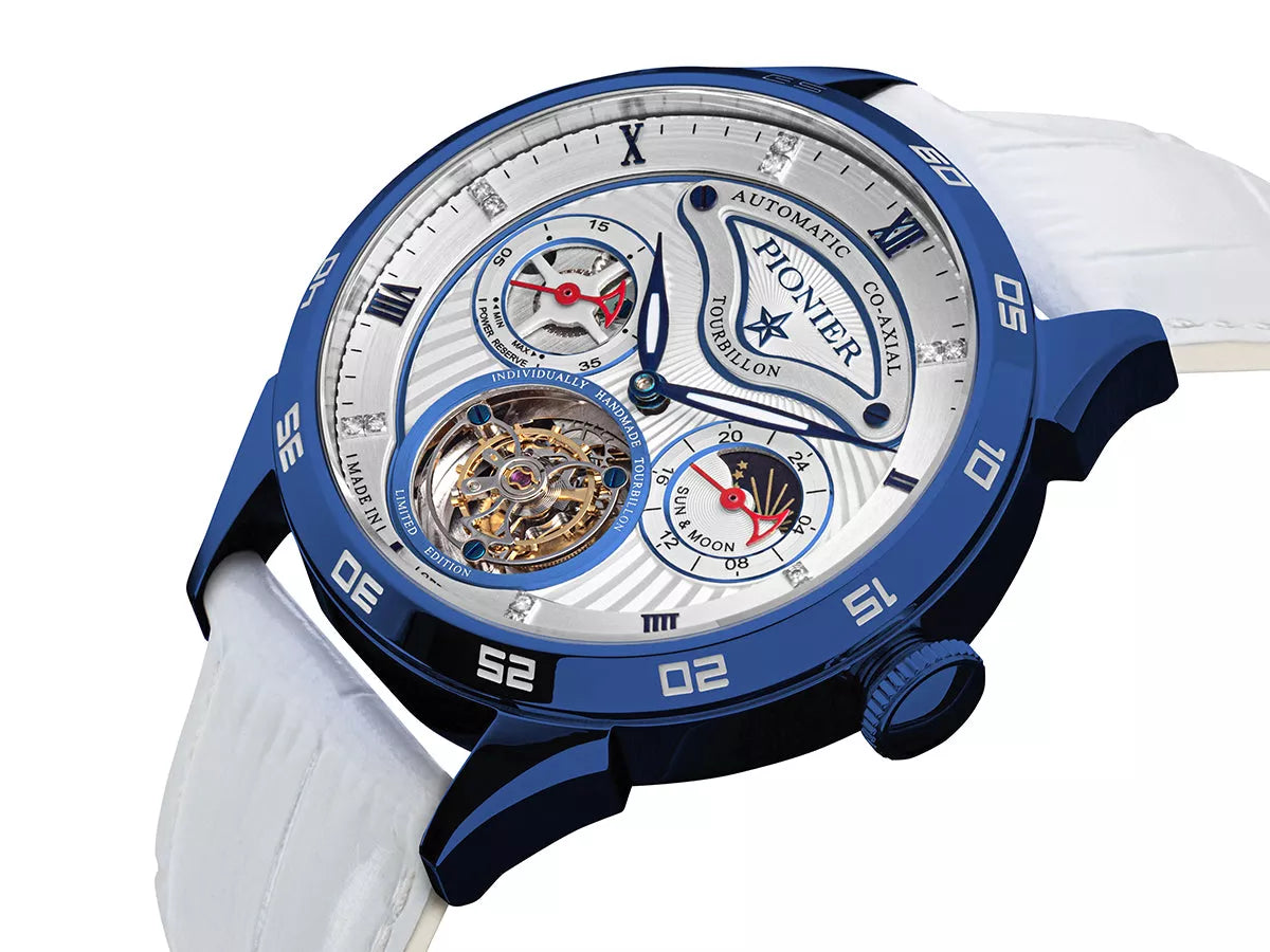 Geneva Automatic Tourbillon Pionier GM 902 9 Blue Handmade