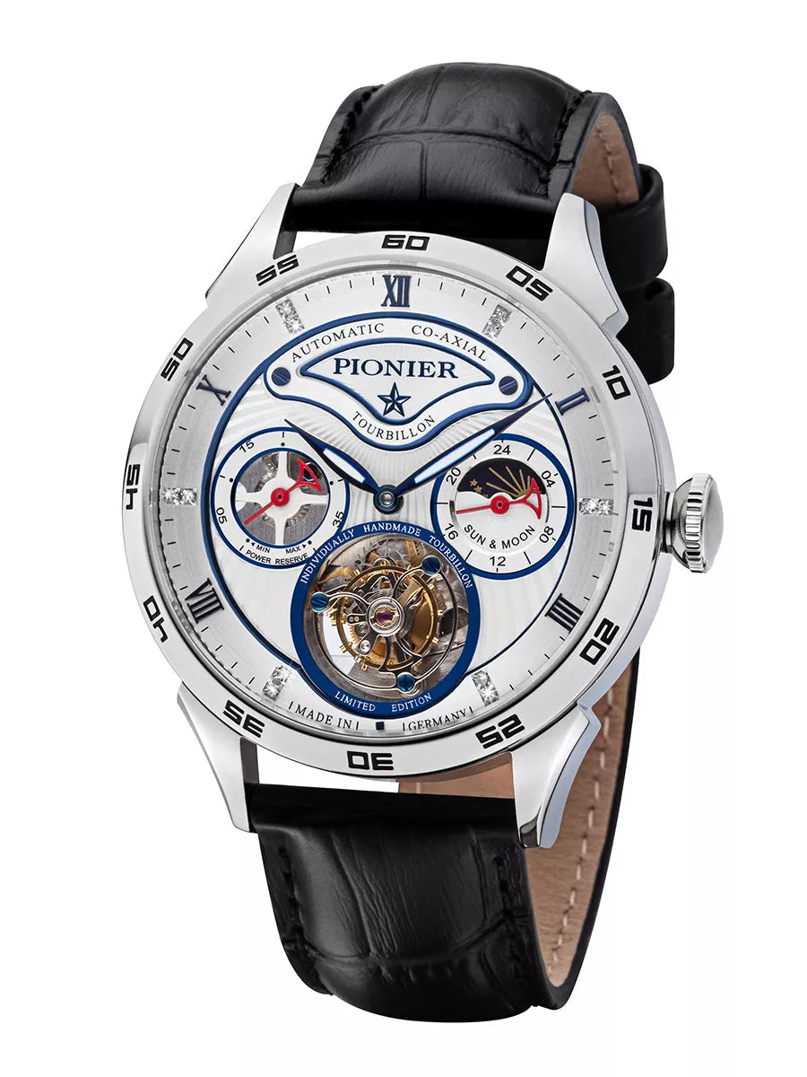 Geneva Automatic Tourbillon Pionier GM 902 1 Silver Handmade Ger Tufina Official