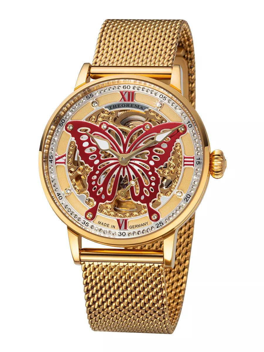 Gold Charm Metal Women Wrist Watch Luxury Brand Three Eyes Pointer