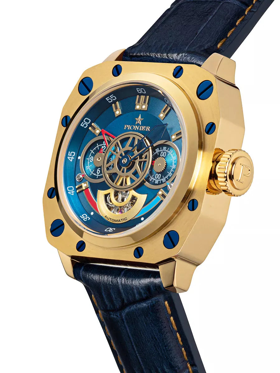 Newport Pionier P7003-4 | Gold | Automatic German Watch – Tufina