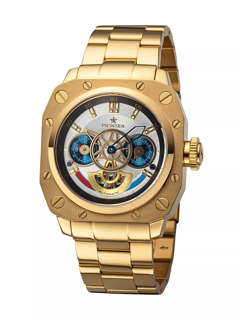 Newport Pionier P7003-9 | Gold | Automatic German Watch – Tufina