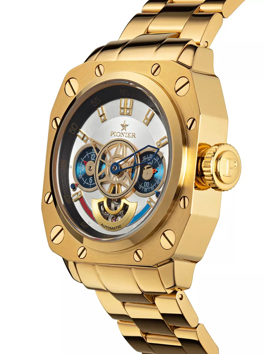 Newport Pionier P7003-9 | Gold | Automatic German Watch – Tufina