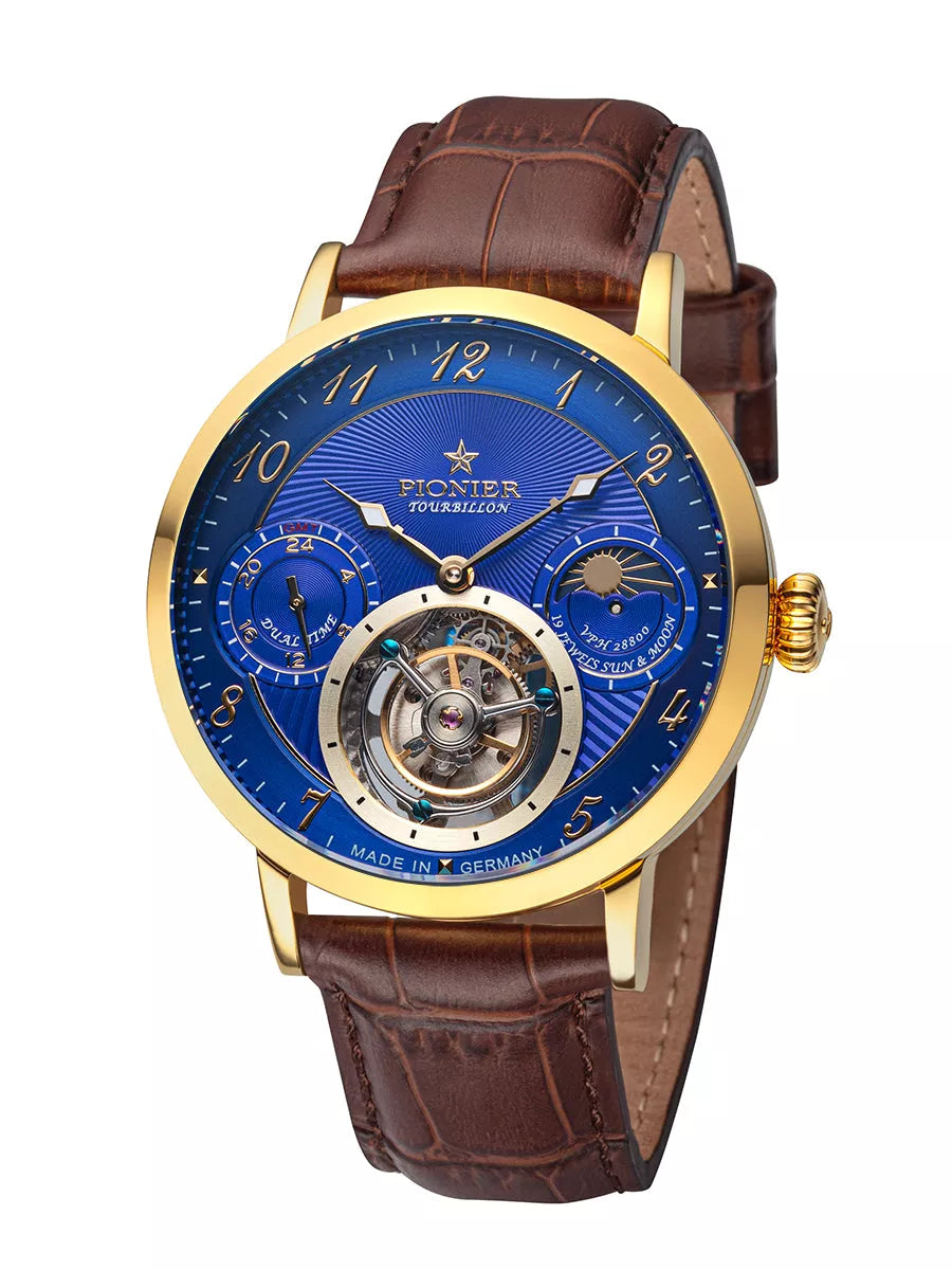 Basel Tourbillon Pionier GM-903-4 Gold Handmade German Watch
