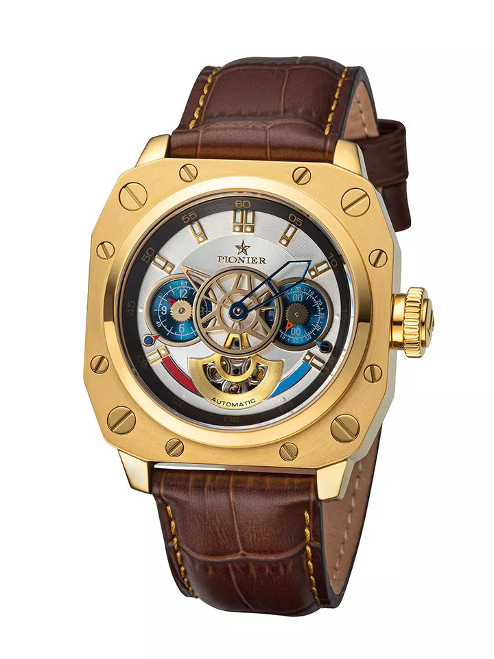 Newport Pionier P7003-3 | Gold | Automatic German Watch – Tufina