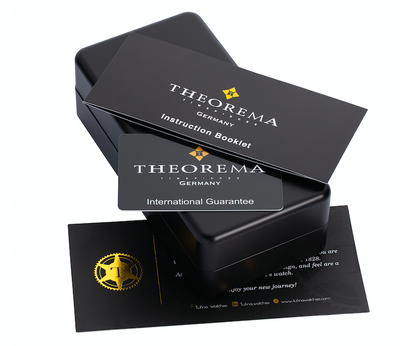 Original Theorema black box, booklet, guarantee, and thank you cards.