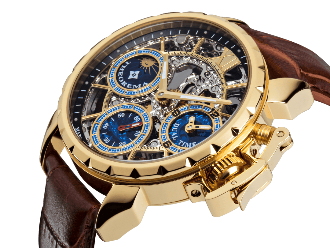 Dual-time Oman by Theorema Germany GM-108-3 | Gold | – Tufina Official