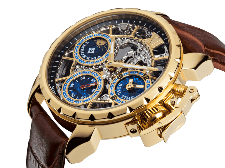 Dual-time Oman by Theorema Germany GM-108-3 | Gold | – Tufina Official