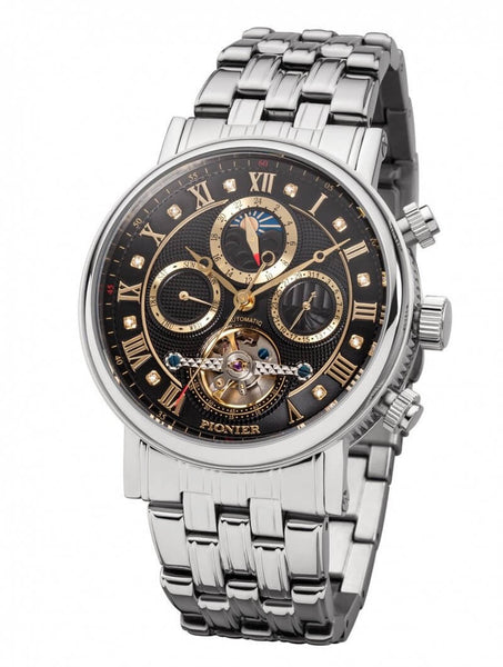 Automatic Diamonds watch with calendar by Pionier Germany