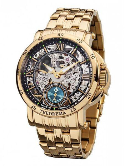 Casablanca Theorema - GM-101-8 gold case with gold stainless steel band and gold numerals.