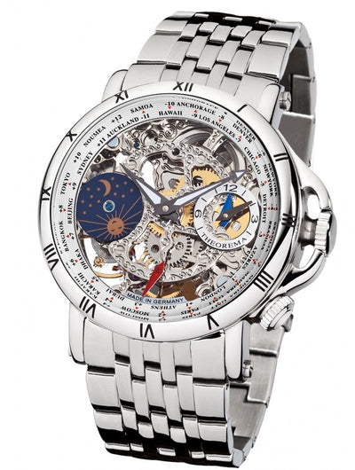 Sao Paulo Theorema dual-time watch with skeletonized dial see through.